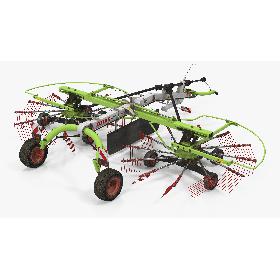 Used Twin Rotor Hay Rake Claas Liner 2700 Rigged model